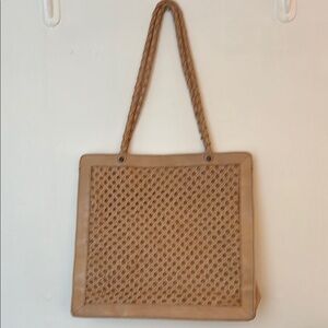 HOBO Beige Woven Tote Bag